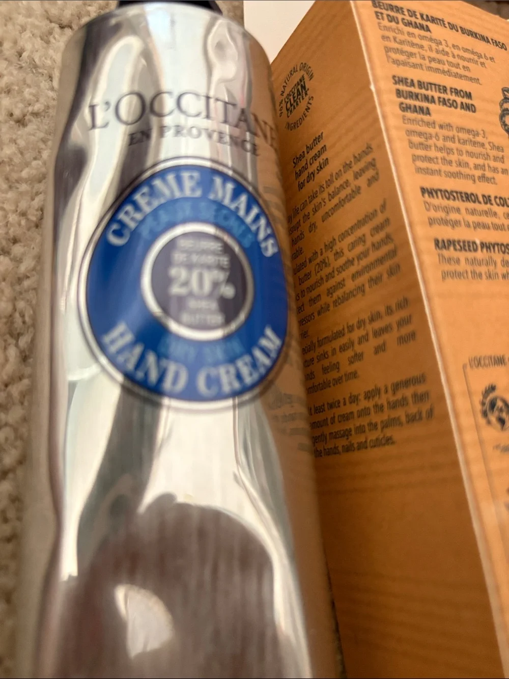 L'OCCITANE Hand Cream Box - Tan & Blue